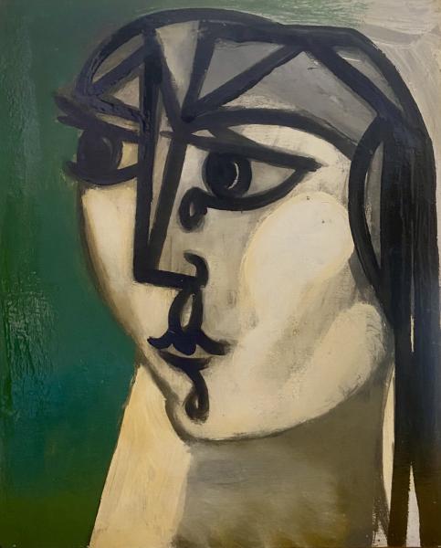 Visage de trois-quart, août 1986